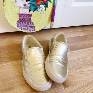 Superga Gold Slip Ons